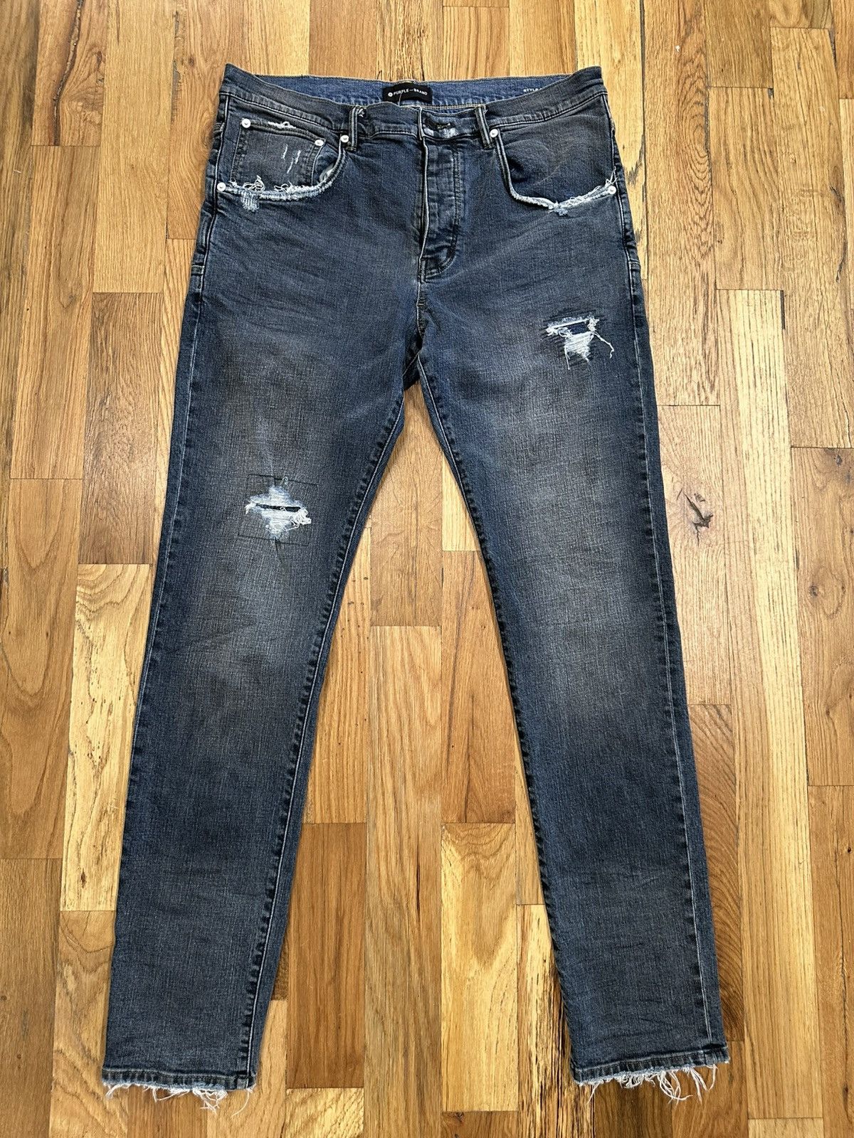 Purple Brand Purple Brand Knee Patch Dark Blue Denim Jeans Size 36 Size US 36 / EU 52 - 1 Thumbnail