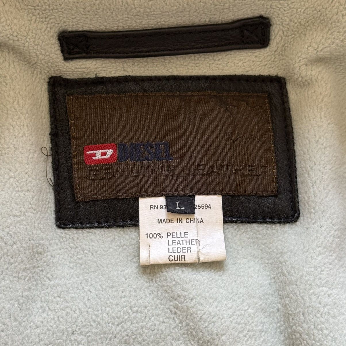 Diesel Vintage 90s Diesel Double Breasted Coat Leather Y2K Jacket Size US L / EU 52-54 / 3 - 14 Thumbnail