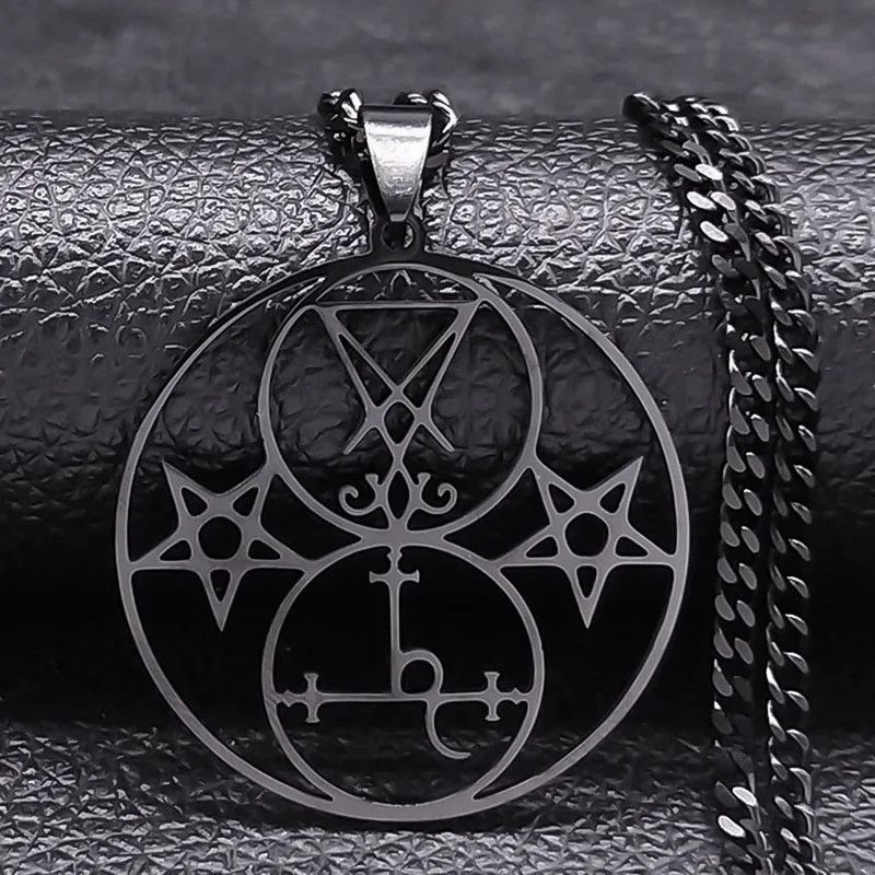 Jewelry Satan Demon Hollow Pentagram Pendant Charms Necklace Emblem Size ONE SIZE - 3 Thumbnail