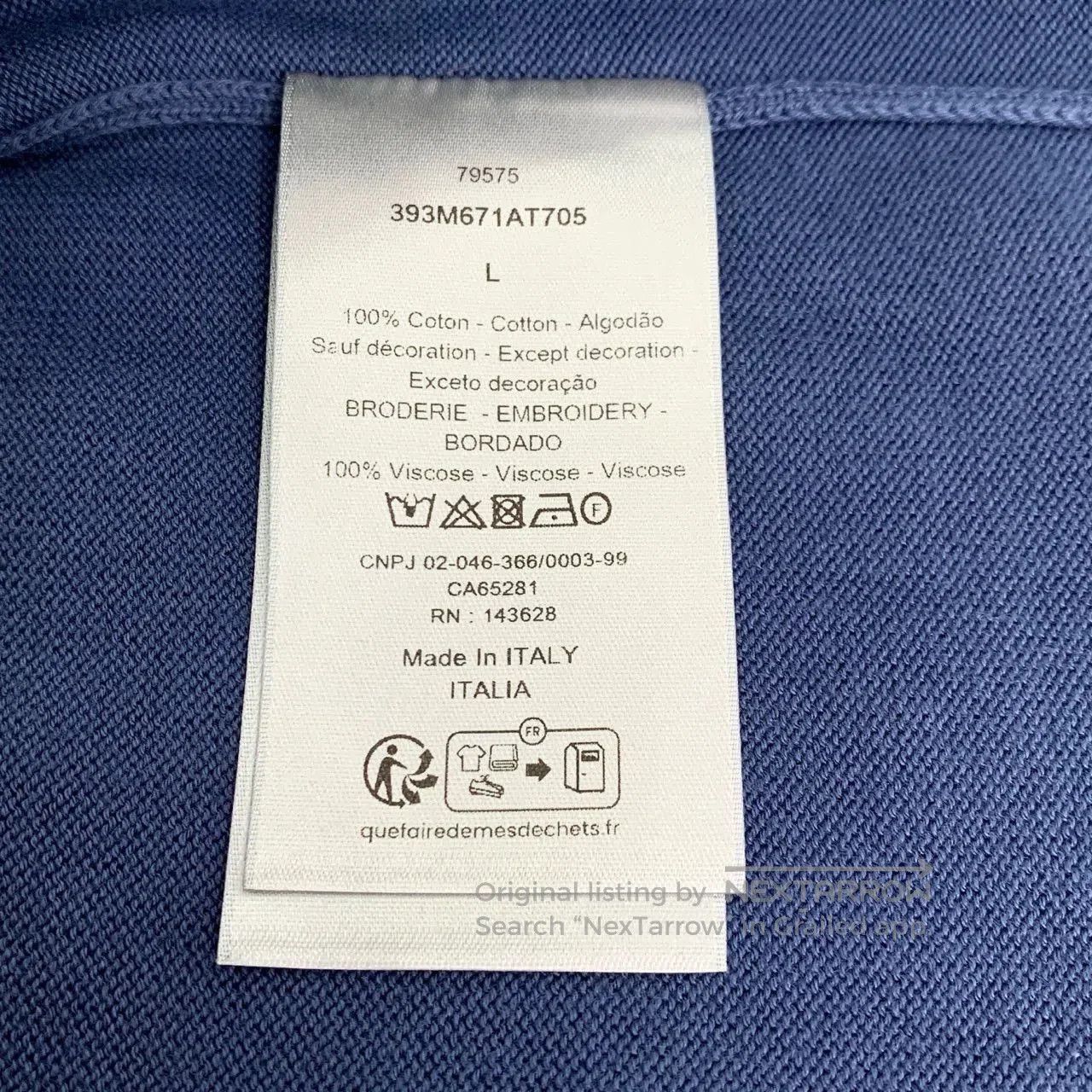 Dior dior x denim tears logo t-shirt. Size US L / EU 52-54 / 3 - 7 Thumbnail