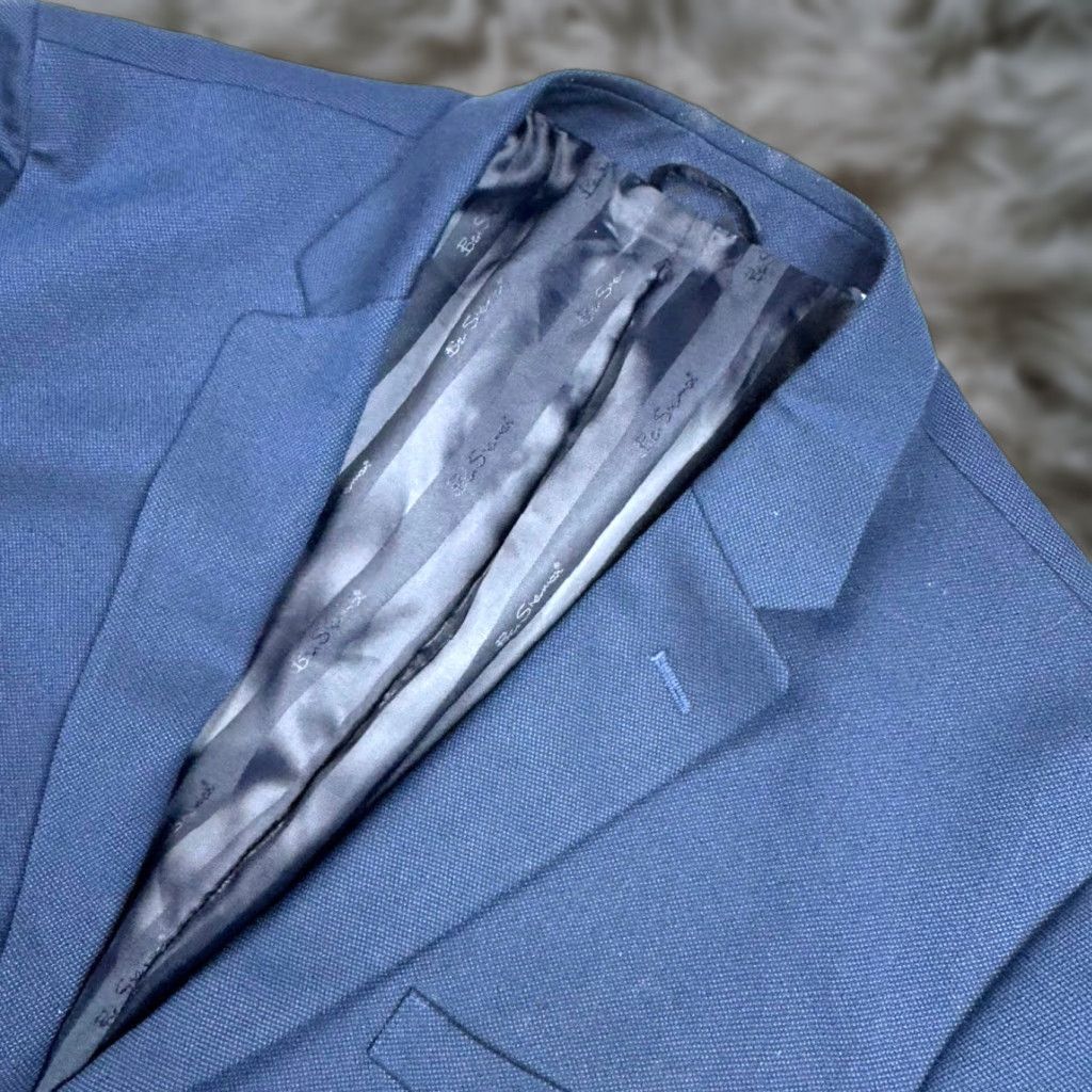 Ben Sherman Ben Sherman Men's Blazer 48R Blue Polyester Blend 2-Button Size 48R - 1 Thumbnail