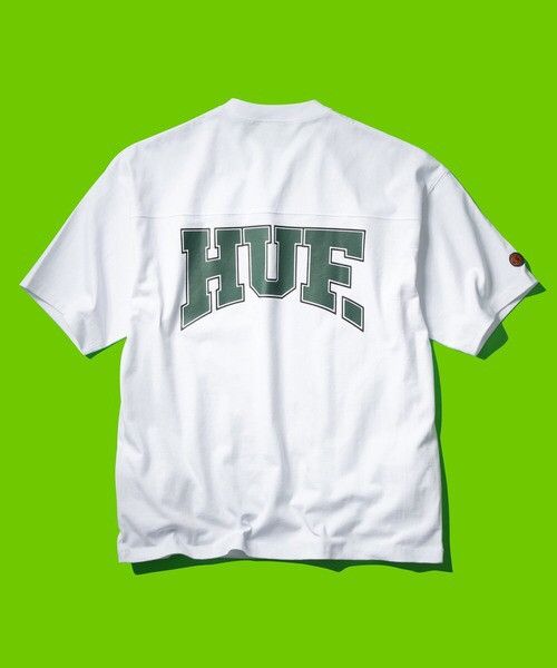 Huf HUF Summer 22 Spellout Backhitt football T-shirt Size US M / EU 48-50 / 2 - 1 Thumbnail