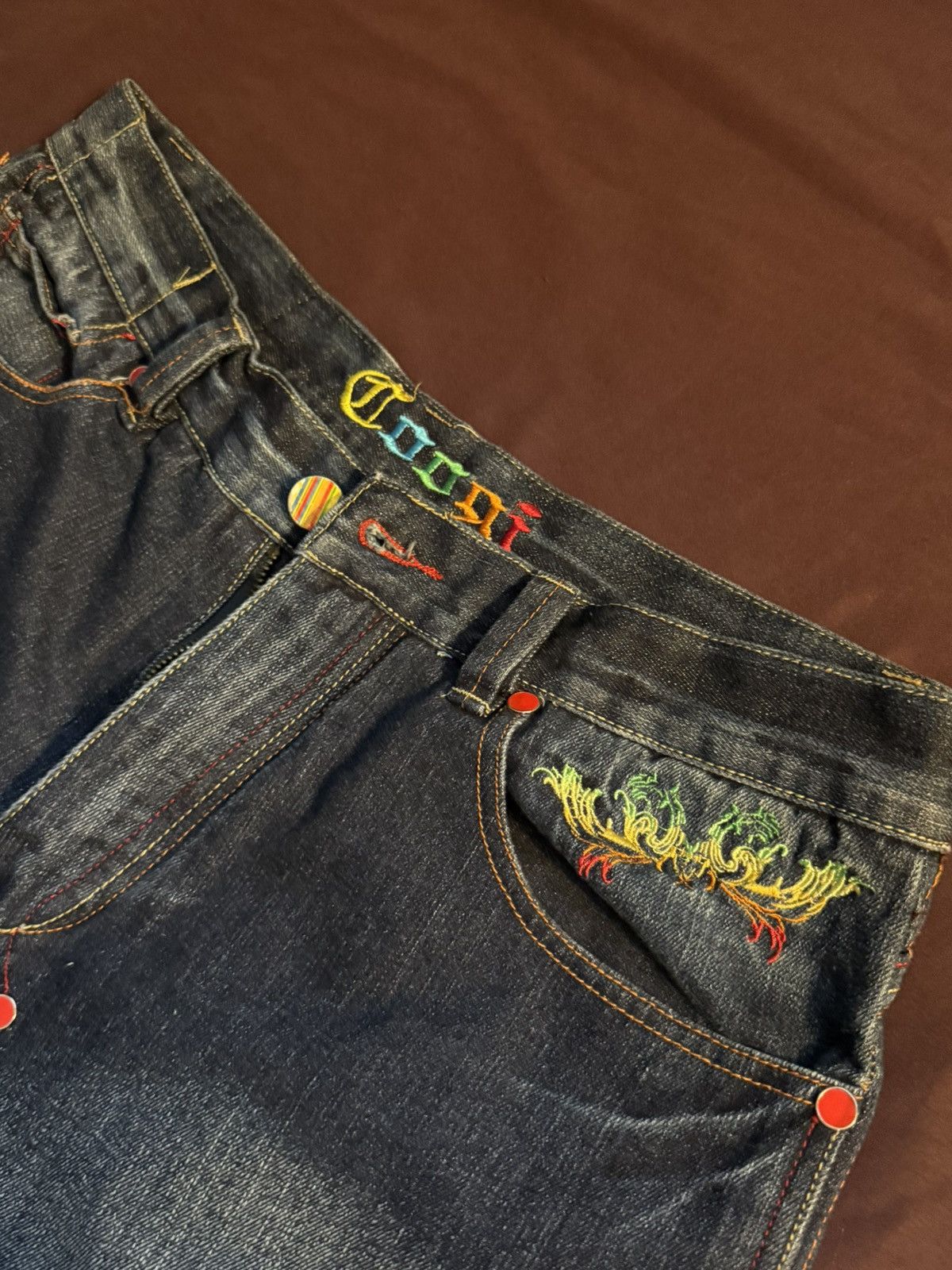 Coogi Coogi blue jeans rasta pattern vintage Size US 34 / EU 50 - 4 Thumbnail