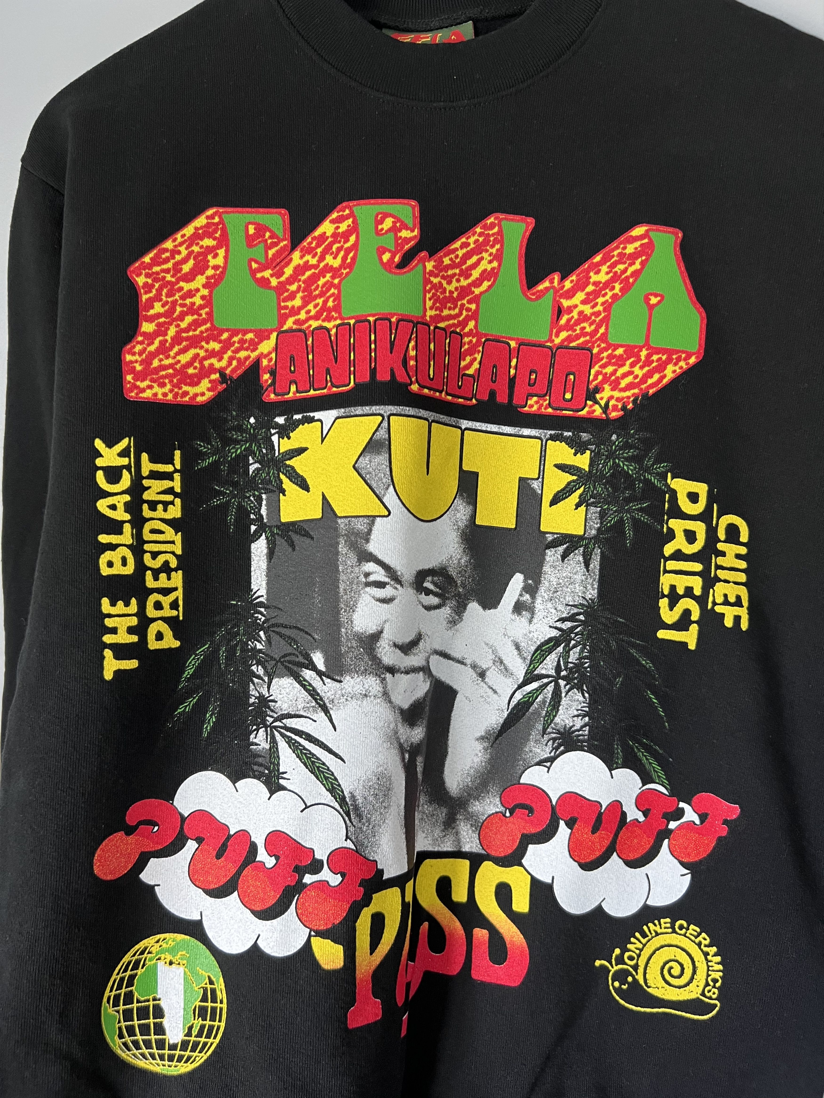 Online Ceramics Online Ceramics Fela Kuti Puff Puff Pass Crewneck Sweatshirt Size US S / EU 44-46 / 1 - 2 Thumbnail