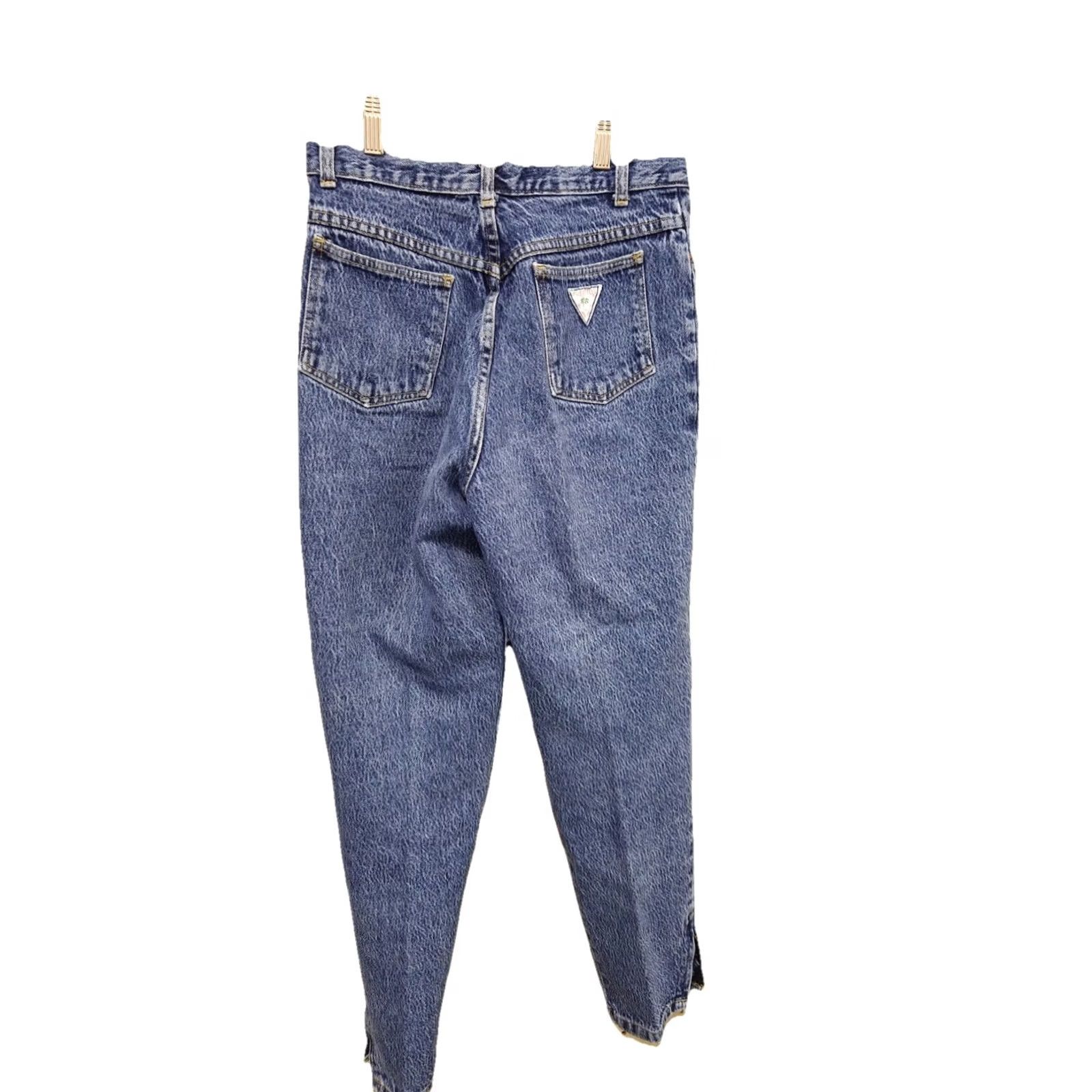 Vintage VINTAGE Palmetto High Waist Mom Jeans Blue Denim Acid Wash Tapered Leg Women’s Size 13 Size 34" / US 12 / IT 48 - 4 Thumbnail