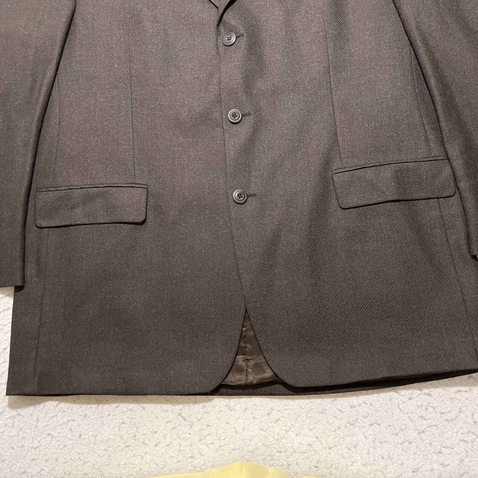 Other Portofino Gage Wool Brown Career Suit Jacket Sport Coat Size 48L - 3 Thumbnail
