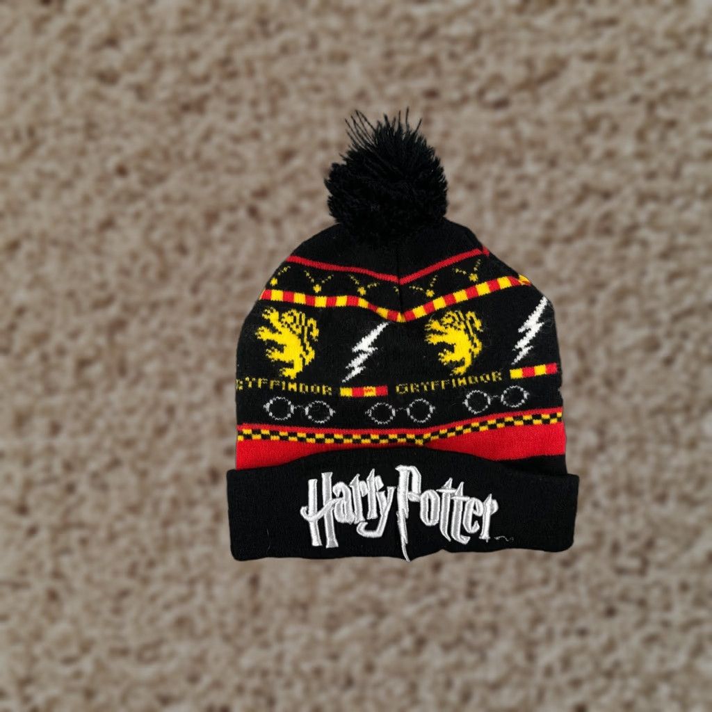 Vintage Harry Potter Beanie Adult One Size Black Knit Acrylic Snow Gryffindor Hat/Casual Wear Mens Beanie Black Harry Potter Knit Acrylic One Size Size ONE SIZE - 1 Thumbnail