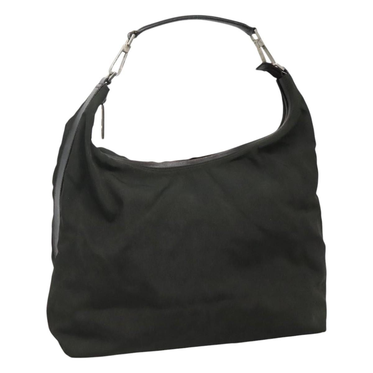 Gucci Shoulder Bag Canvas Khaki in Green, Women's