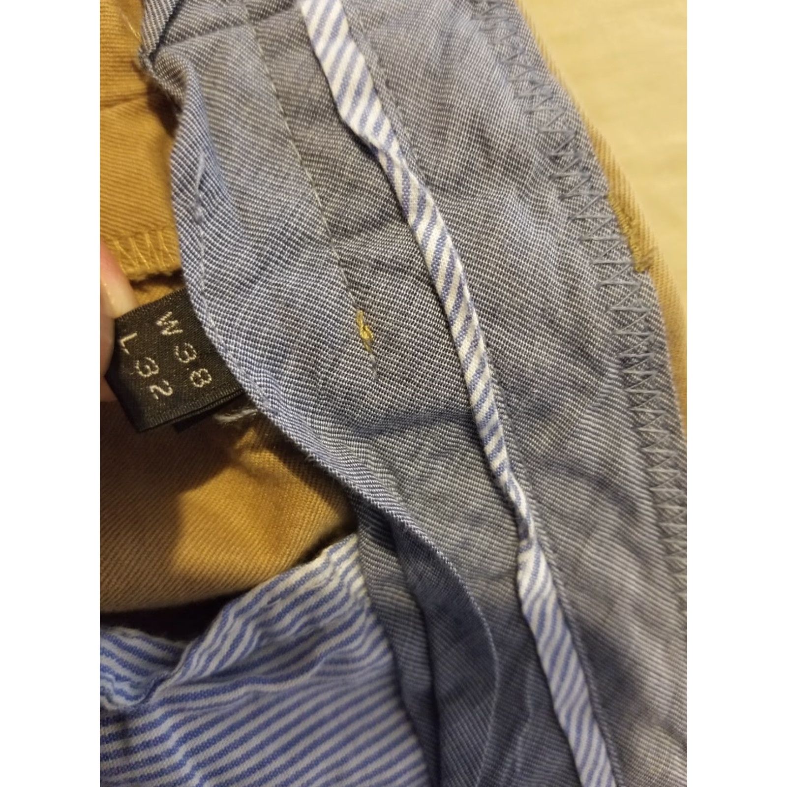 J.Crew J.CREW Mens Khaki Chino Pants 38x32 Flat Front Straight Leg Casual Dress Trousers Beige Size US 38 / EU 54 - 4 Thumbnail