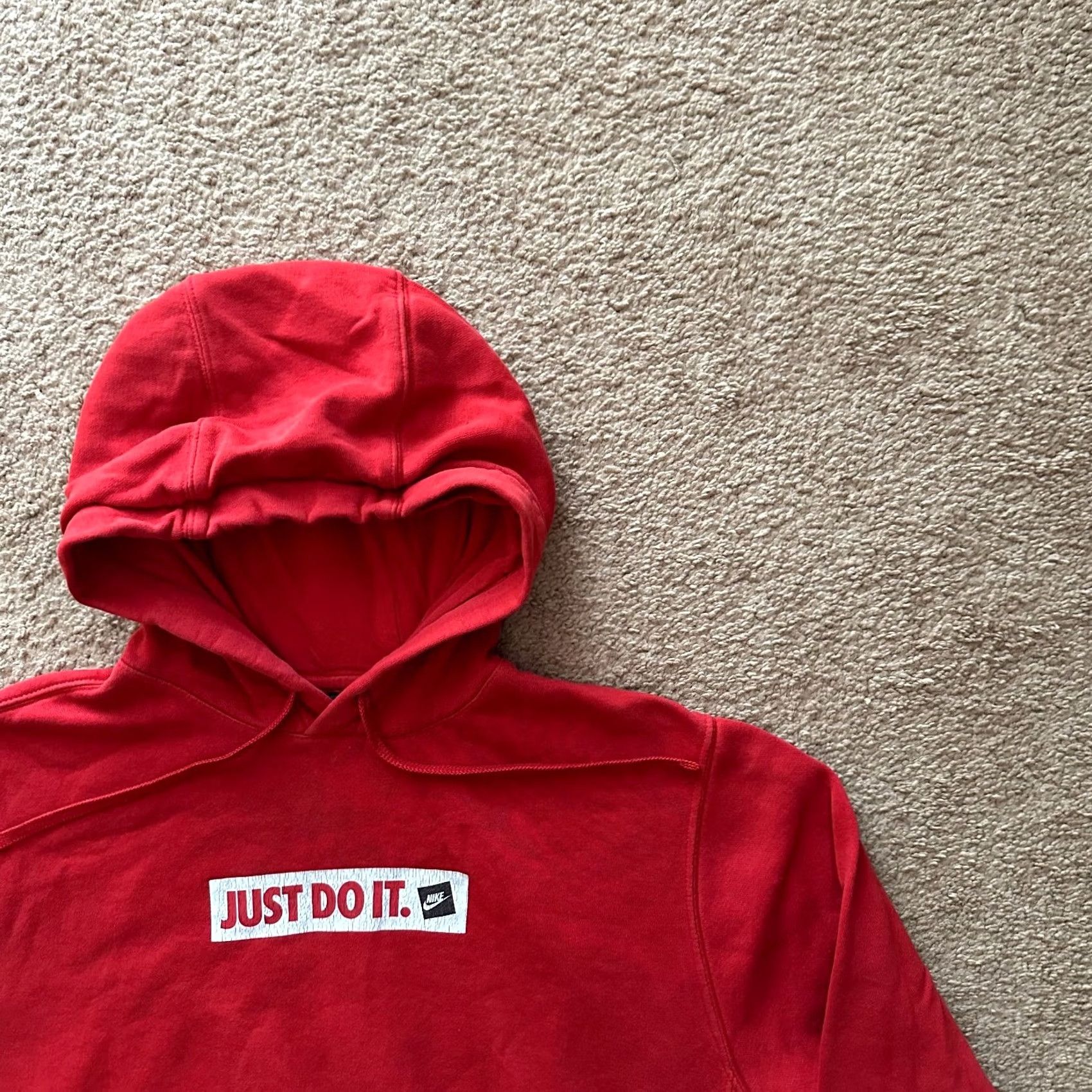 Nike Nike Hoodie Sweatshirt Pullover Red Pockets Mens Medium Just Do It Size US M / EU 48-50 / 2 - 4 Thumbnail