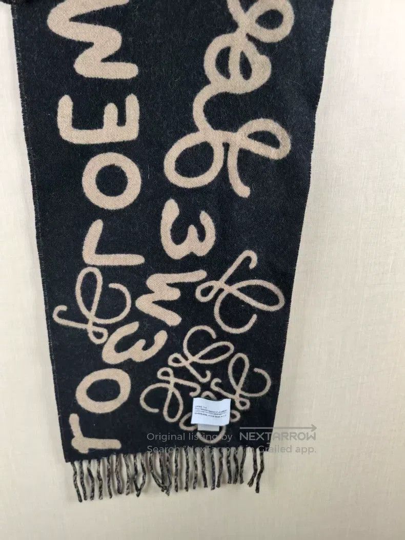 Loewe Loewe Black Graffiti Scarf Size ONE SIZE - 1 Thumbnail