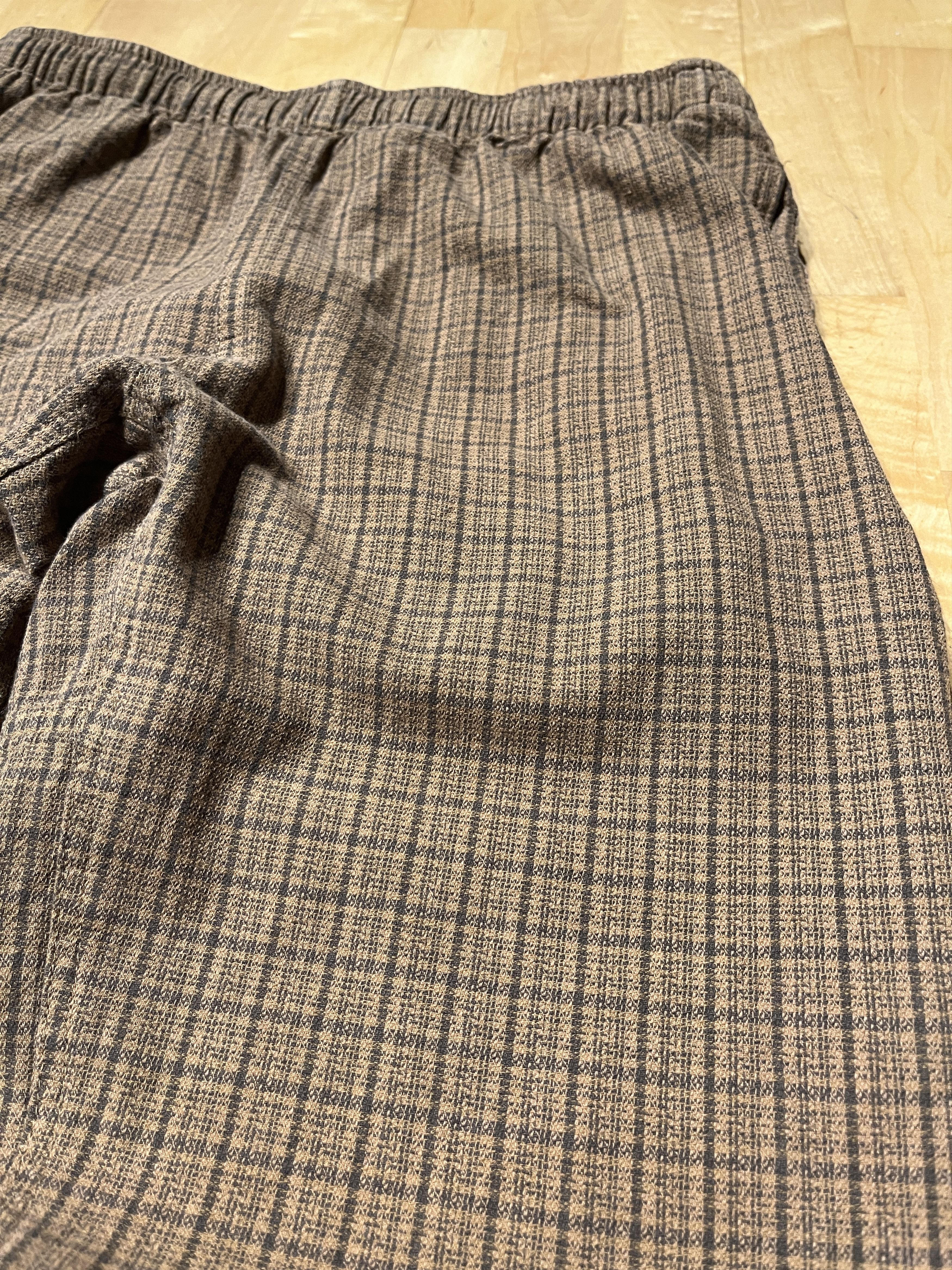 Insight Insight Men's Checked Plaid Brown Pants Adjustable - Medium Size US 30 / EU 46 - 2 Thumbnail
