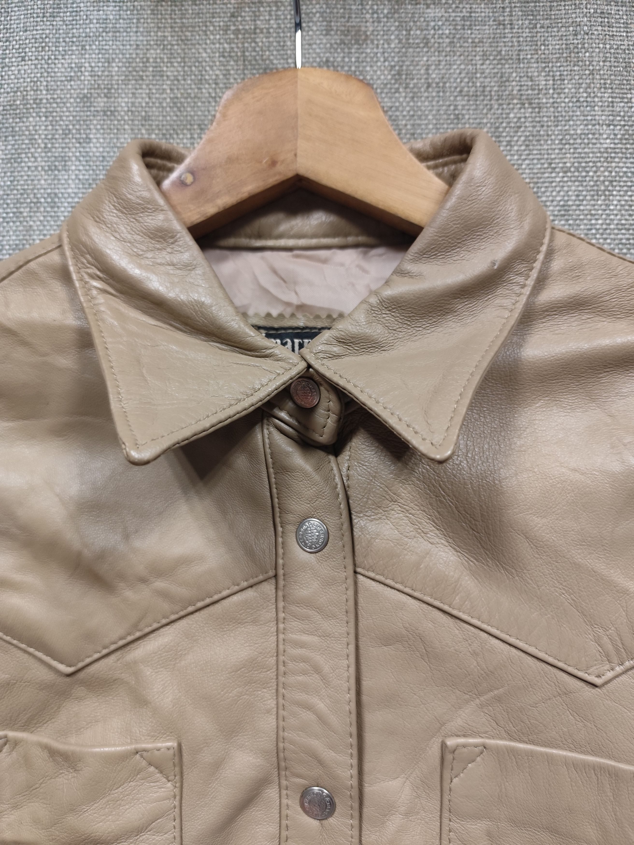 Vera Pelle Vera Pelle Button Ups 100% Genuine Leather Made In Italy Size S / US 4 / IT 40 - 6 Thumbnail