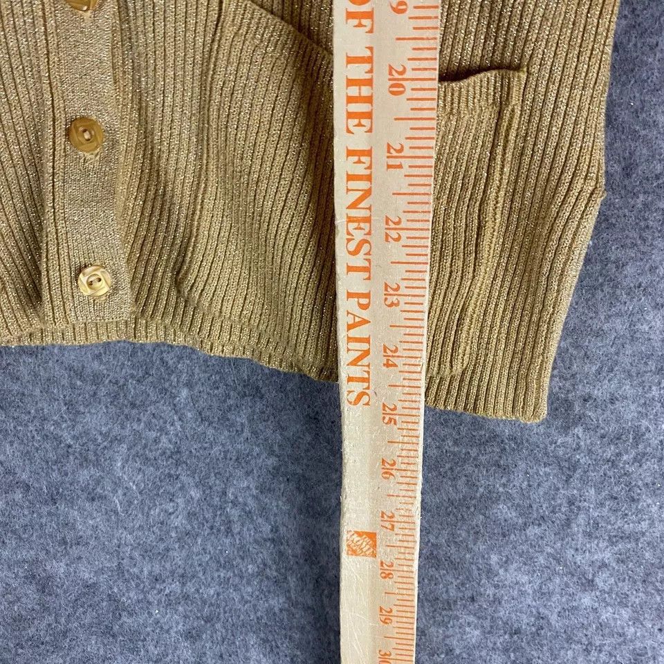 Other Emma James Cardigan Small Women's Long Sleeve Glitter Gold S Size S / US 4 / IT 40 - 6 Thumbnail