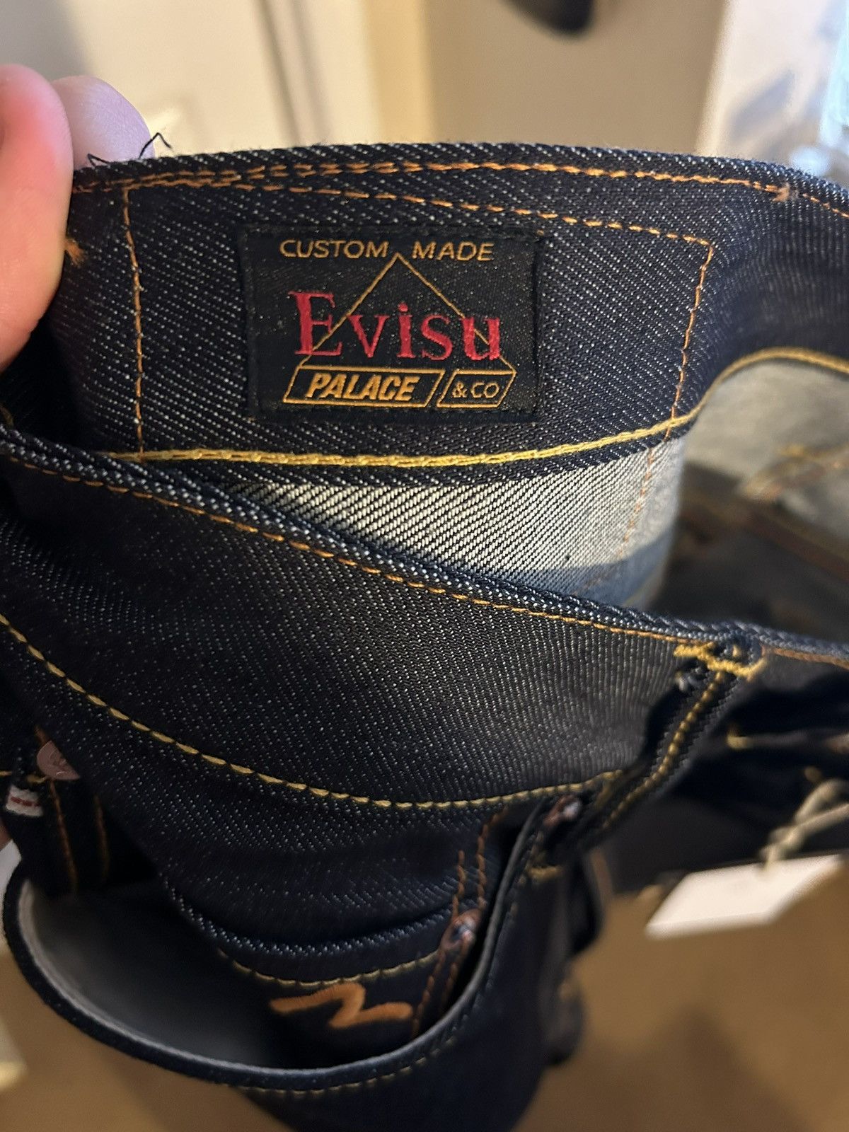 Evisu × Palace Evisu Palace dice denim | Grailed