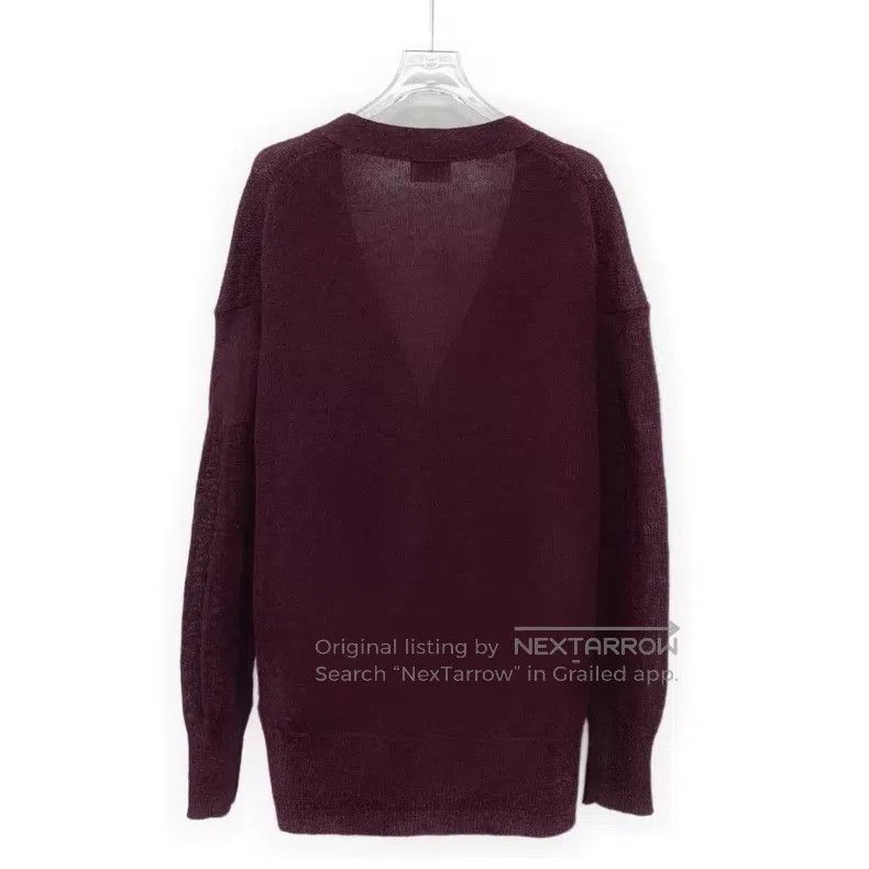 Other Acne Studios Burgundy alpaca wool V-neck single-breasted l Size XS / US 0-2 / IT 36-38 - 2 Thumbnail