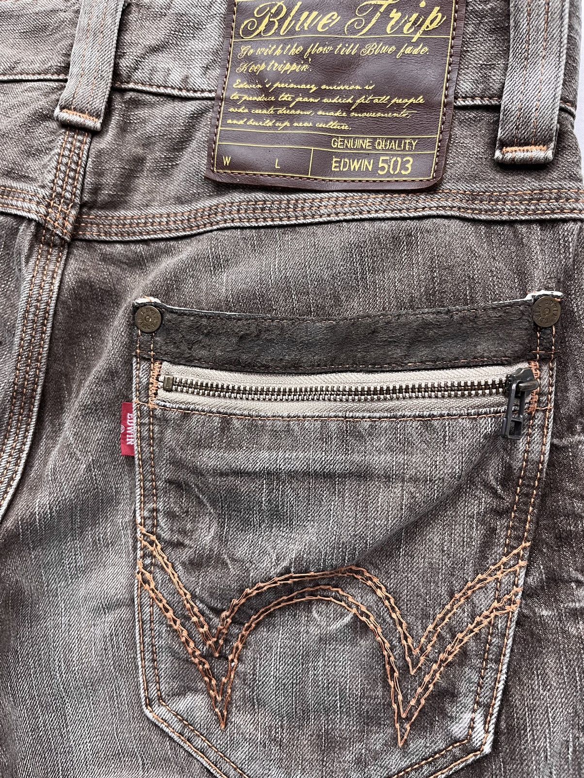 Edwin 🔥FYE🔥EDWIN Seditionaries Mud Max Brown Bleach Wash Denim Size US 30 / EU 46 - 13 Thumbnail