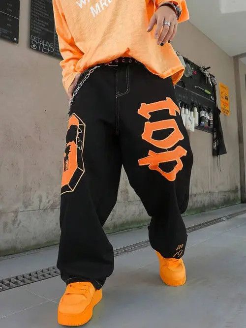 Other Modern DRIP Graphic baggy jeans pants Size US 32 / EU 48 - 2 Thumbnail