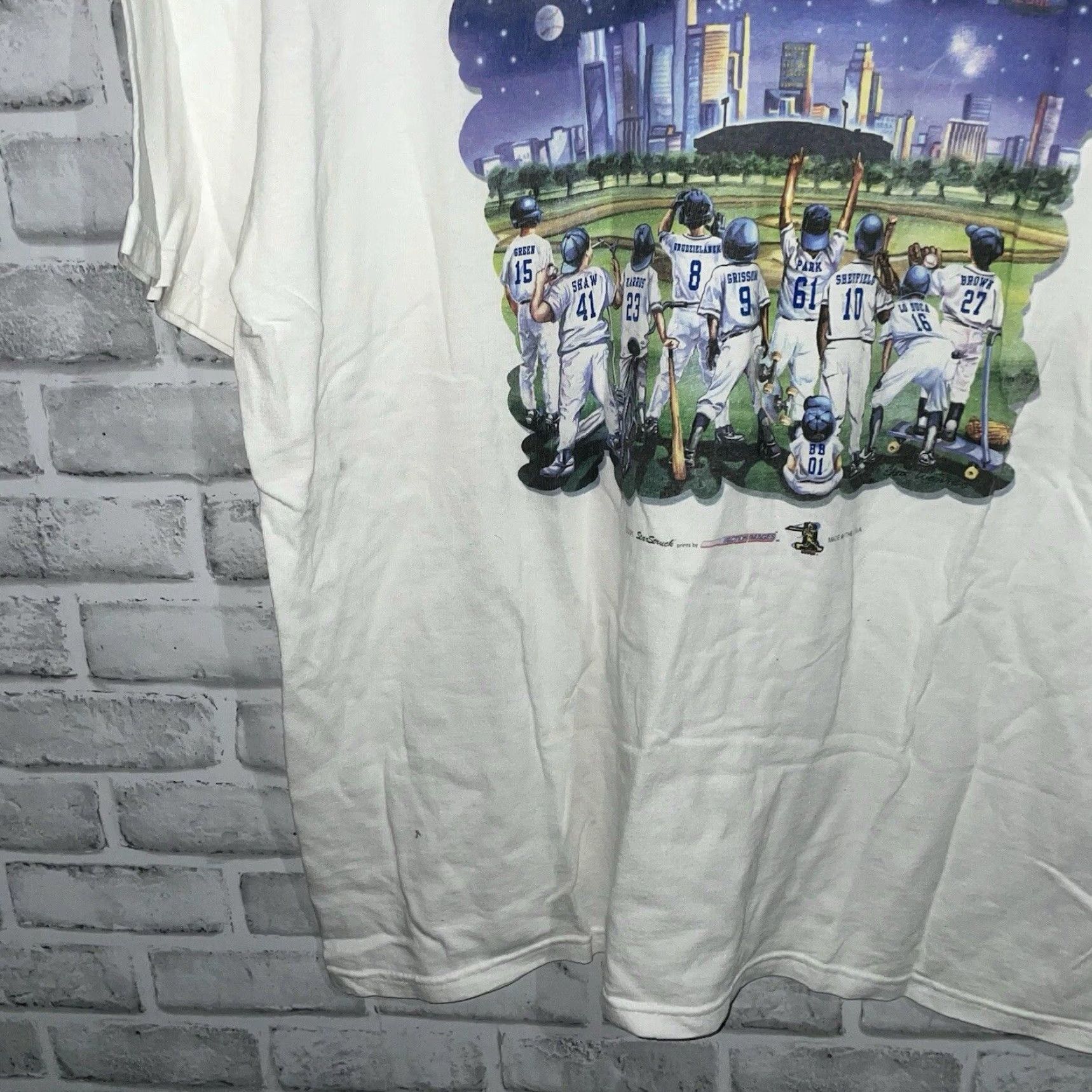 Anvil VTG Anvil Baseball T-Shirt Men's XL White USA Graphic Tee 2001 Modern Fit Boy/Girl? Size US XL / EU 56 / 4 - 3 Thumbnail