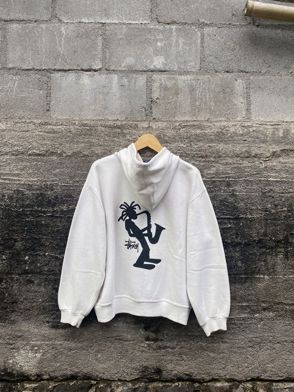 Stussy Vintage 90s Stussy Saxophone Pullover Hoodie Size US L / EU 52-54 / 3 - 2 Thumbnail