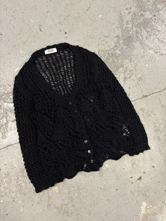 Moschino Moschino Black Wool Buttoned Cardigan Size XS / US 0-2 / IT 36-38 - 2 Thumbnail
