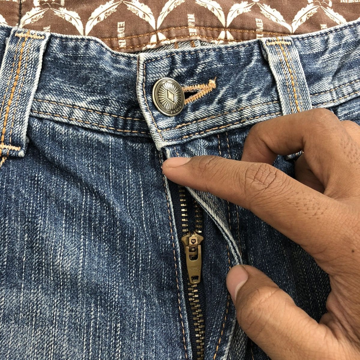 If Six Was Nine × Japanese Brand × Le Grande Bleu (L.G.B.) Vintage Edwin XV Distressed Faded Bootcut Flared Jeans Lgb Size US 37 - 9 Thumbnail
