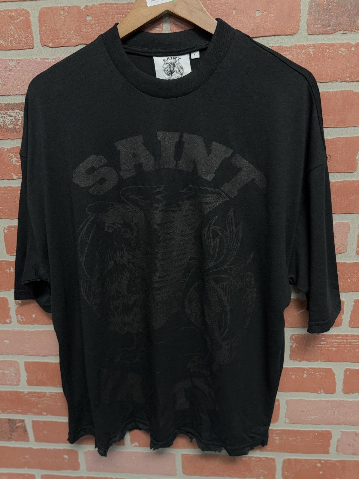 Saint Vanity Saint Vanity Monochromatic Tee Shirt Black Size Small (NEW) Size US S / EU 44-46 / 1 - 3 Thumbnail