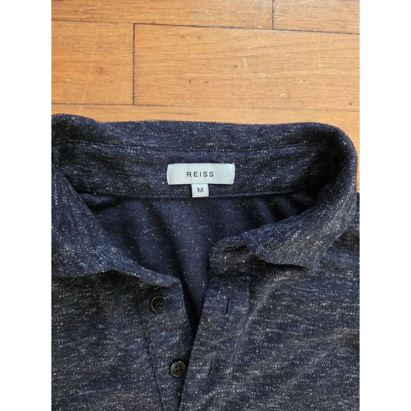 Reiss REISS Men Elegant Short Button T-Shirt Size M black A001031 Size US M / EU 48-50 / 2 - 5 Thumbnail