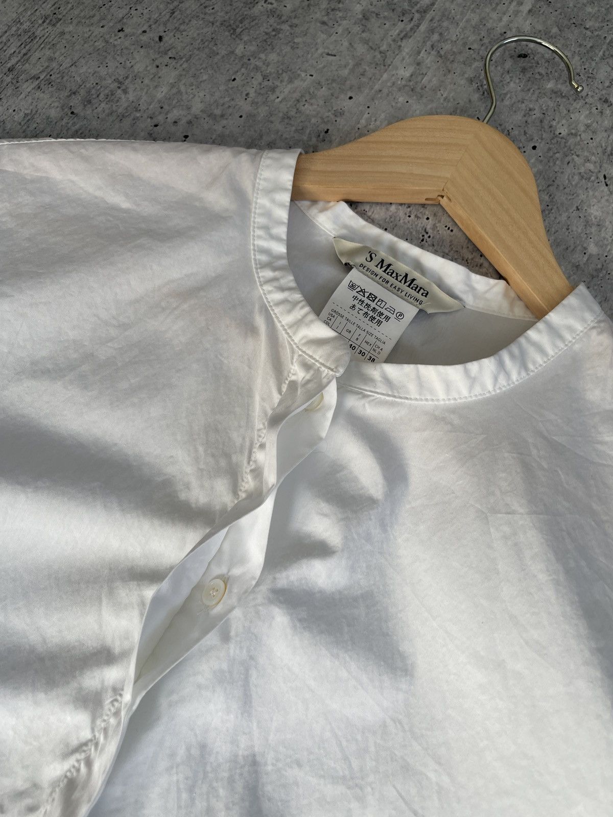 Max Mara S MAX MARA COTTON CURVONE SHIRT Size L / US 10 / IT 46 - 14 Thumbnail