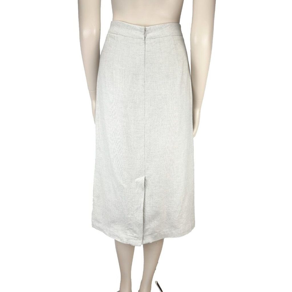 Frank & Oak FRANK & OAK Midi Minimalist Academia Pale Gray Skirt Size XS Size 24" / US 00 / IT 34 - 2 Thumbnail