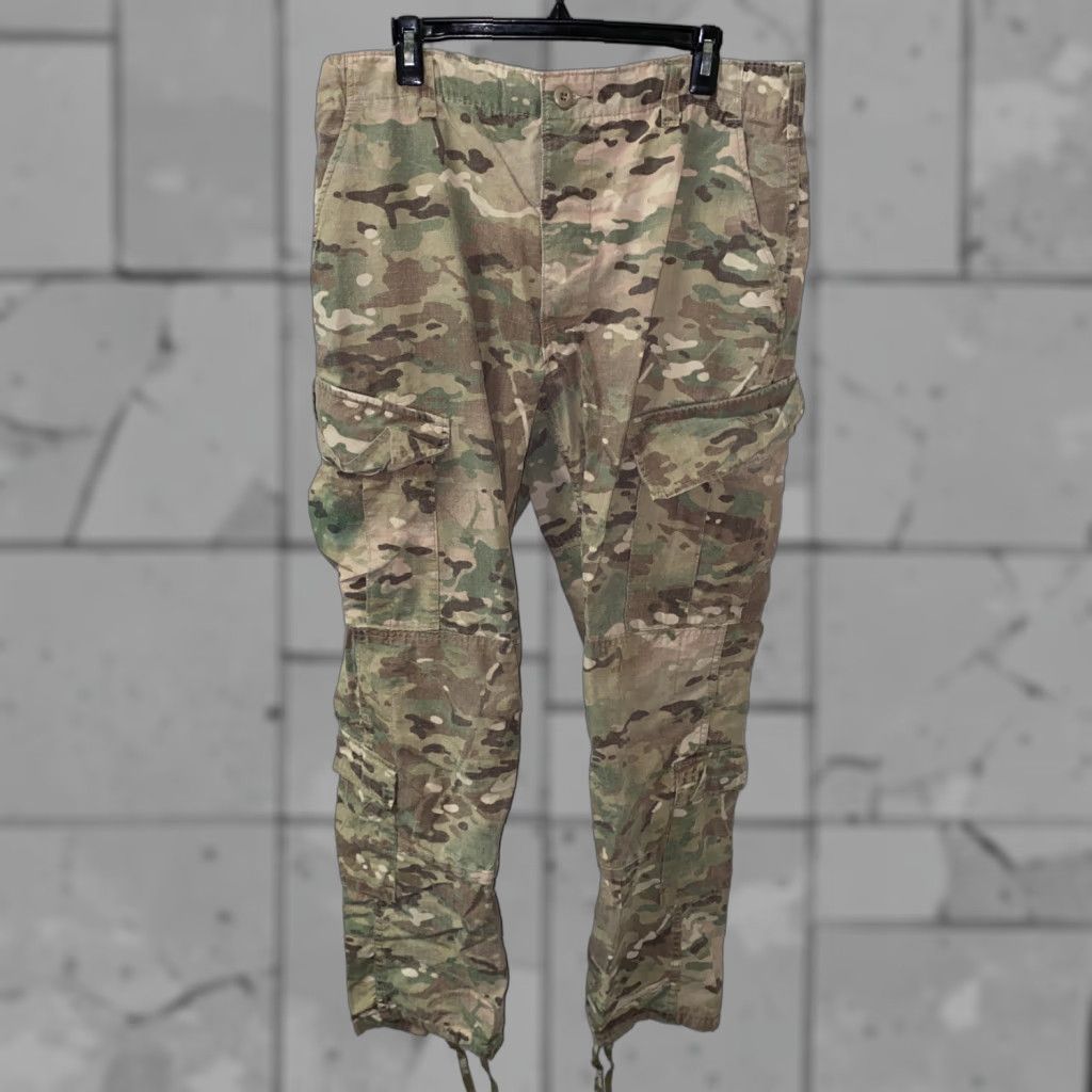 Vintage Mens Camouflage Military Pants Insect Shield 35x31 Brown Green Cotton Regular Regular Mens Size US 35 - 1 Thumbnail