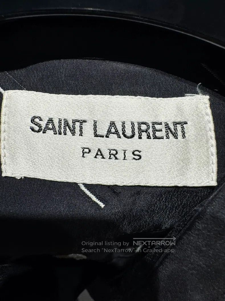 Saint Laurent Paris Saint Laurent Paris Mulberry Silk Striped Shirt Size XS / US 0-2 / IT 36-38 - 4 Thumbnail