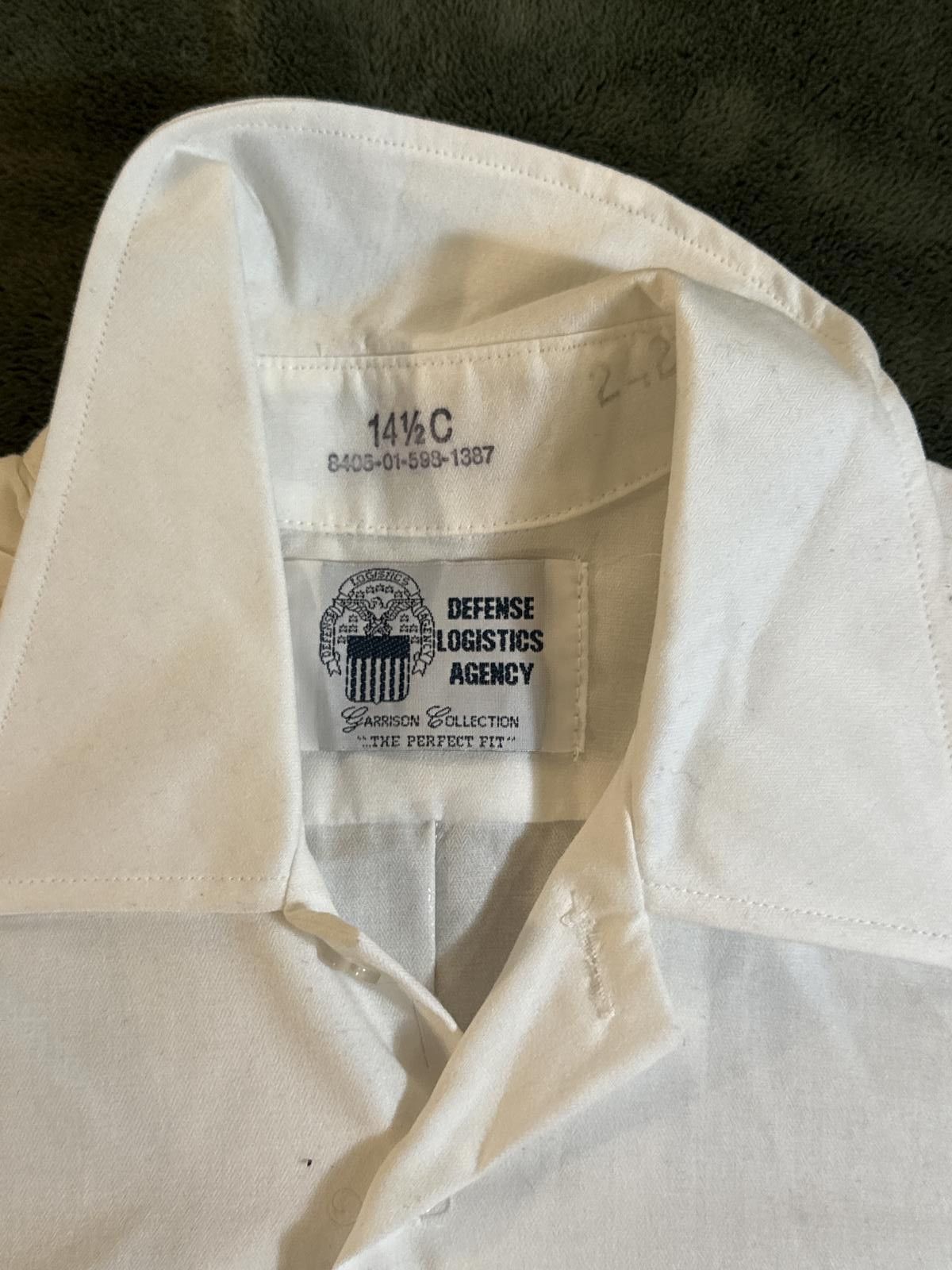 Other Defense Logistics Agency Men's White 14 1/2 C Uniform Shirt Size US S / EU 44-46 / 1 - 4 Thumbnail