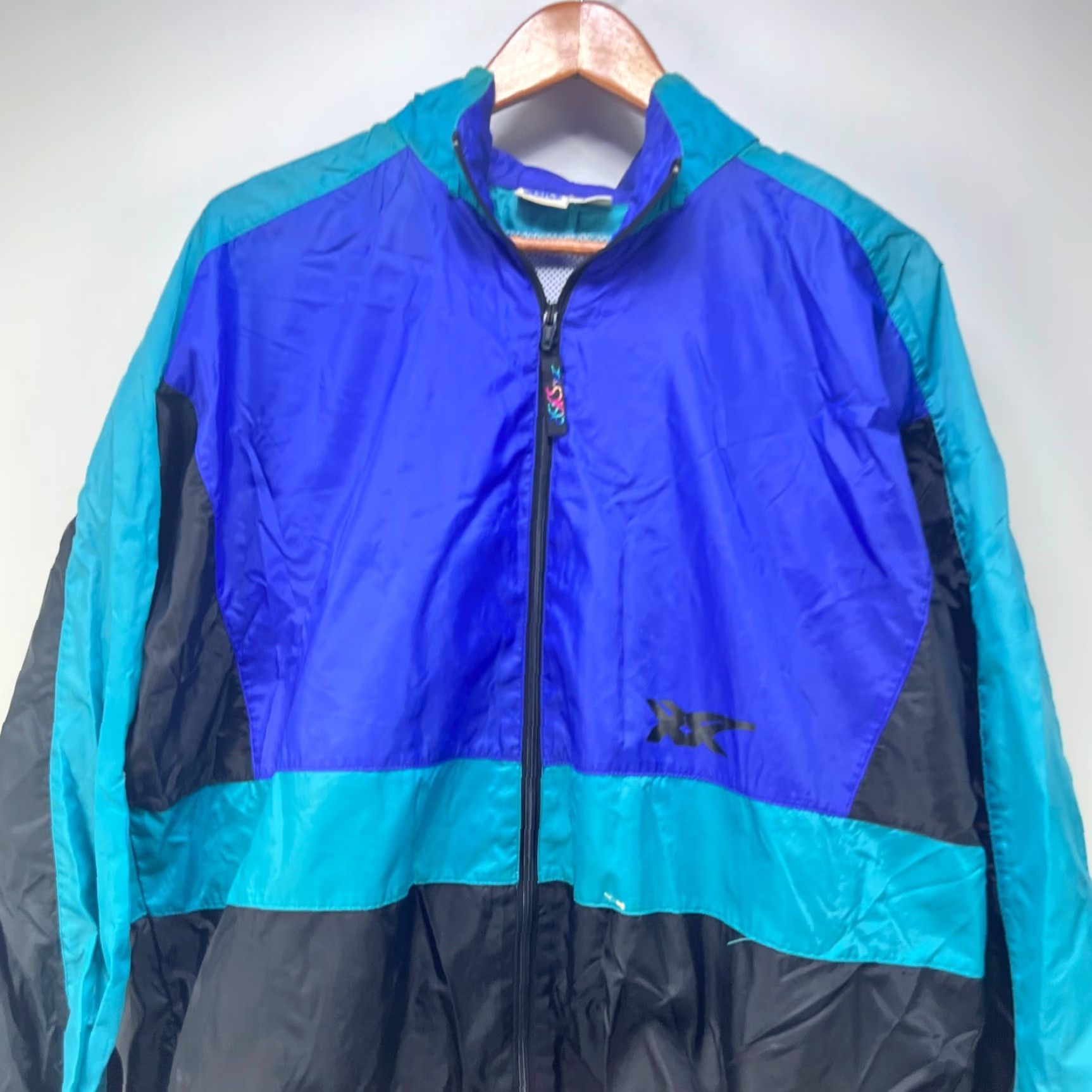 Asics VINTAGE ASICS Windbreaker Jacket Mens L Blue 90s Logo Windbreaker 90s, Skull Size US L / EU 52-54 / 3 - 4 Thumbnail