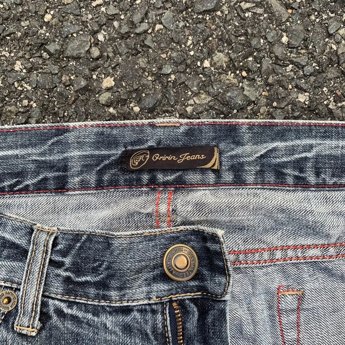 Japanese Brand STORM FADING RARE💥ORIRIN JEANS GRANDMIND Ripped Denim Pants Size US 33 - 6 Thumbnail