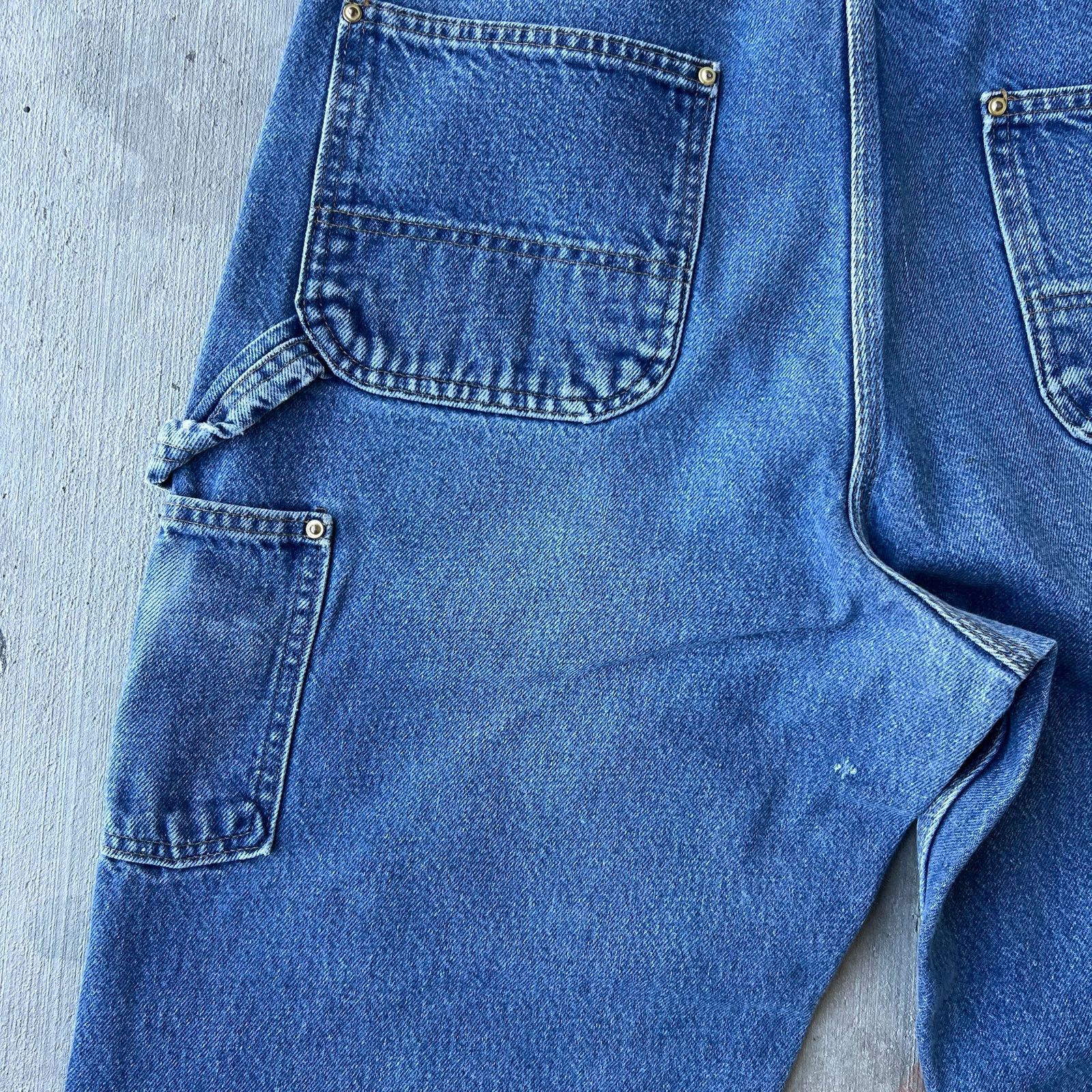 Carhartt × Vintage Carhartt denim blue jeans double knee work carpenter pants Size US 35 - 8 Thumbnail