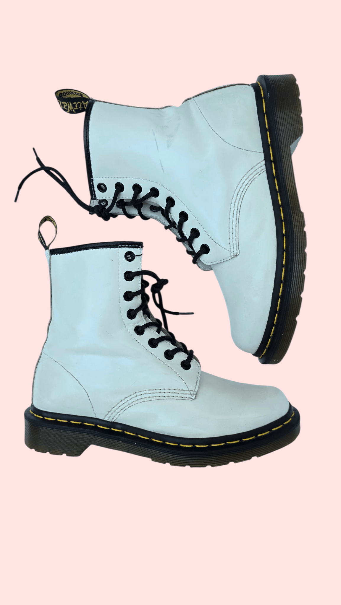 Dr. Martens Dr. Martens 1460 White Leather Boots-FASHIONELLA Size US 7 / IT 37 - 5 Thumbnail