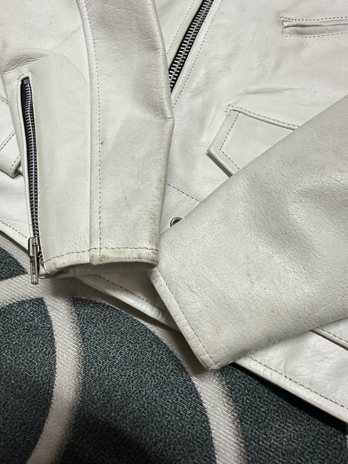 Japanese Brand Leather jacket made by risk Size US S / EU 44-46 / 1 - 5 Thumbnail
