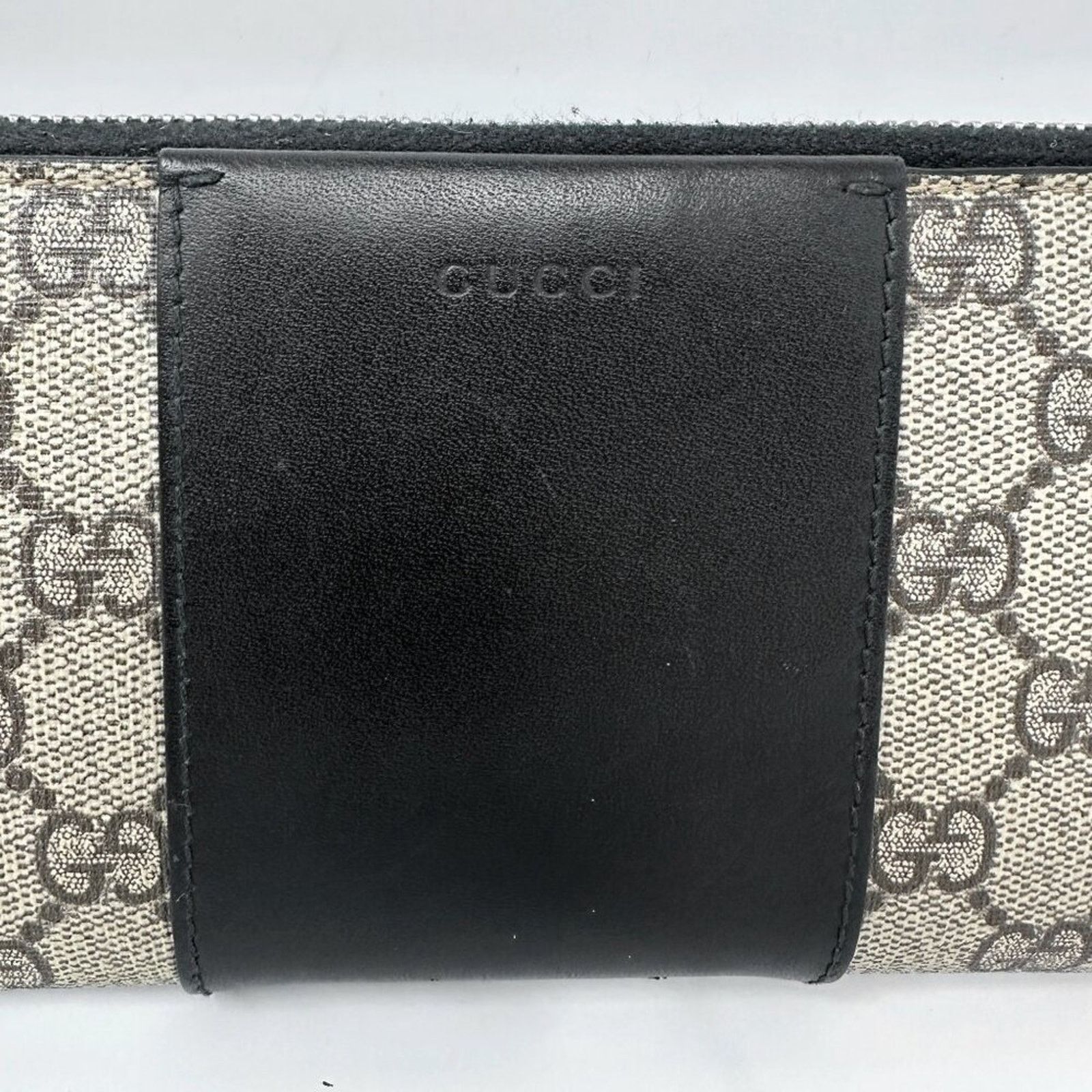 Gucci Gucci Supreme Monogram Logo Zip-Around Wallet Black Leather Size ONE SIZE - 4 Thumbnail