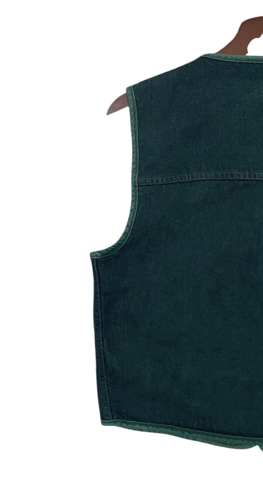 Sears × Vintage Vintage Brand Roebuck Fur Denim Vest 1980s Size US M / EU 48-50 / 2 - 7 Thumbnail
