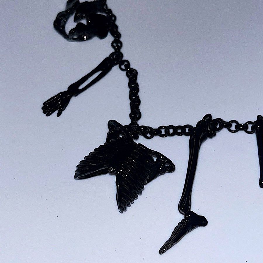 Alexander McQueen Authentic Vintage McQueen Oxidized Brass Gothic Necklace Size ONE SIZE - 3 Thumbnail