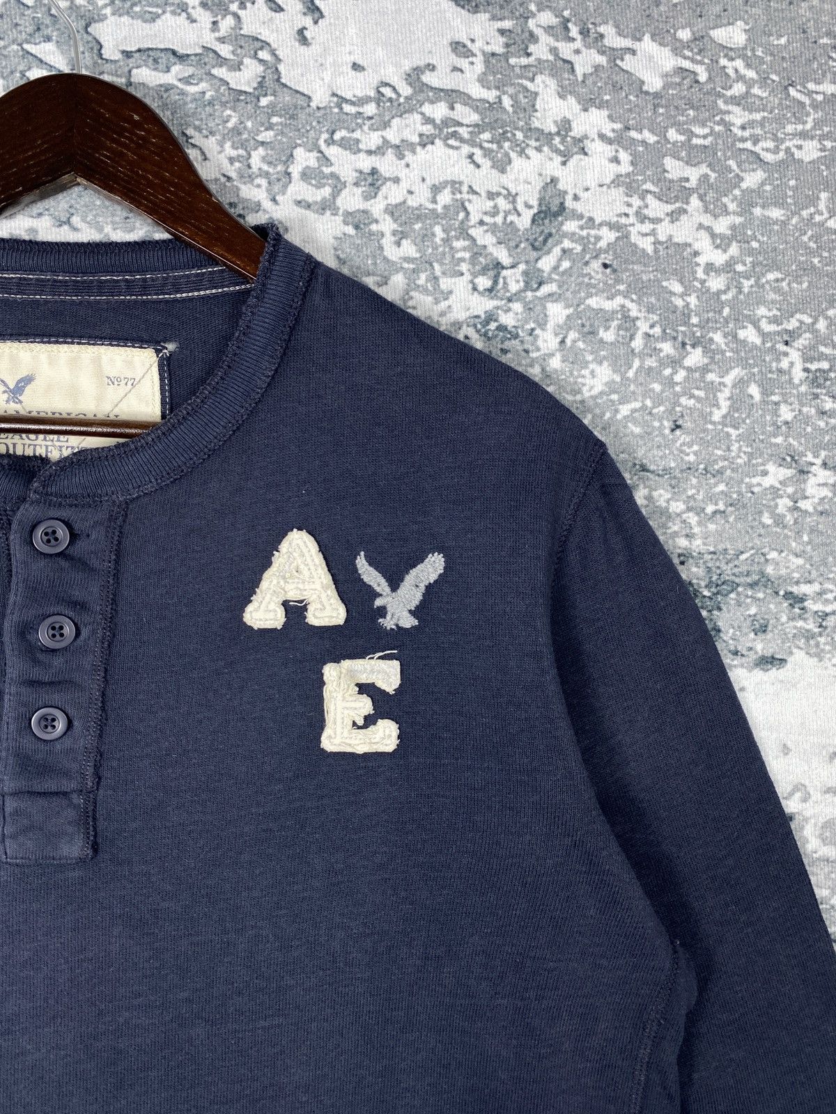 American Eagle Outfitters Vintage American Eagle Outfitters Half Button Sweatshirts Size US L / EU 52-54 / 3 - 3 Thumbnail