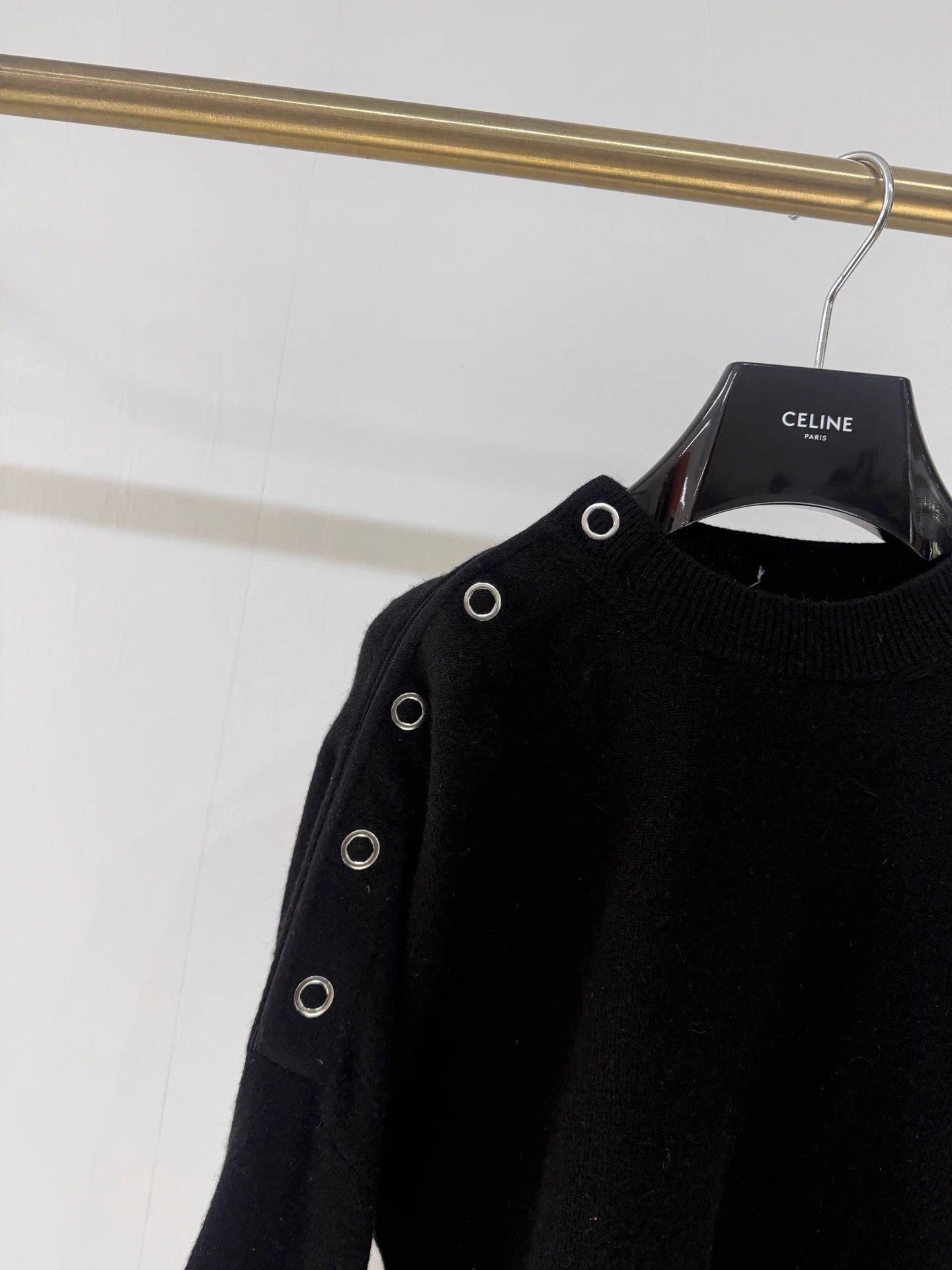 Celine Old Celine Cashmere Diagonal Button Knit Sweater S Size S / US 4 / IT 40 - 2 Thumbnail