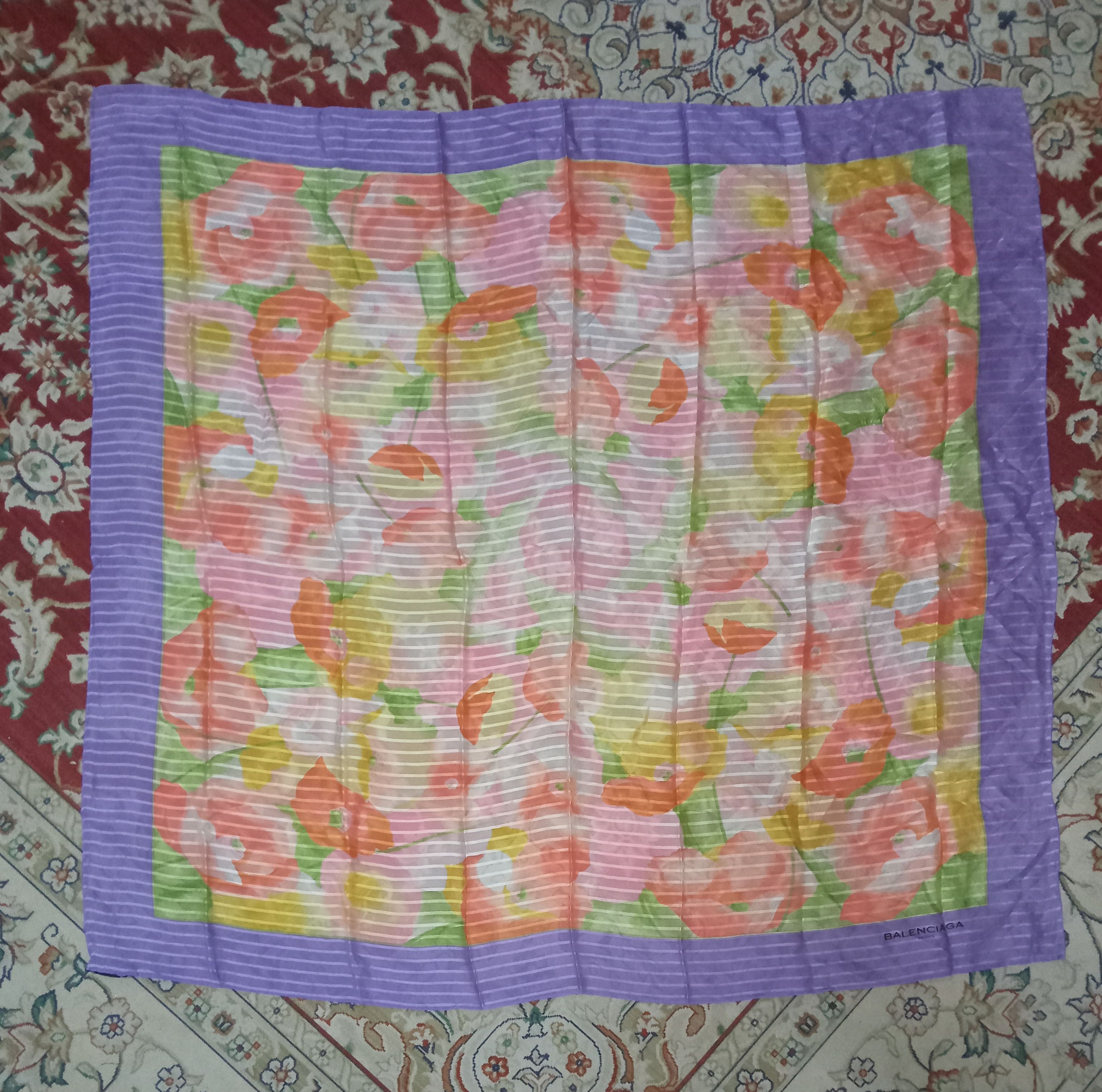 Balenciaga Balenciaga Floral Scarf Size ONE SIZE - 1 Thumbnail