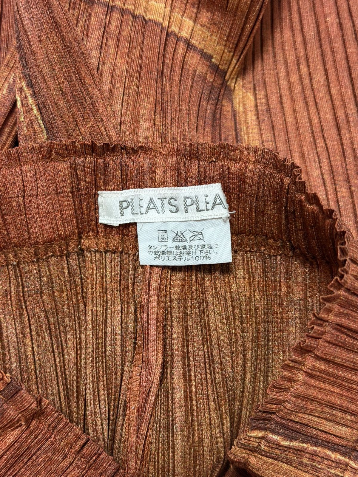 Pleats Please Issey Miyake PLEATS PLEASE ISSEY MIYAKE Denim Print Straight Leg Pants Size 27" / US 4 / IT 40 - 7 Thumbnail