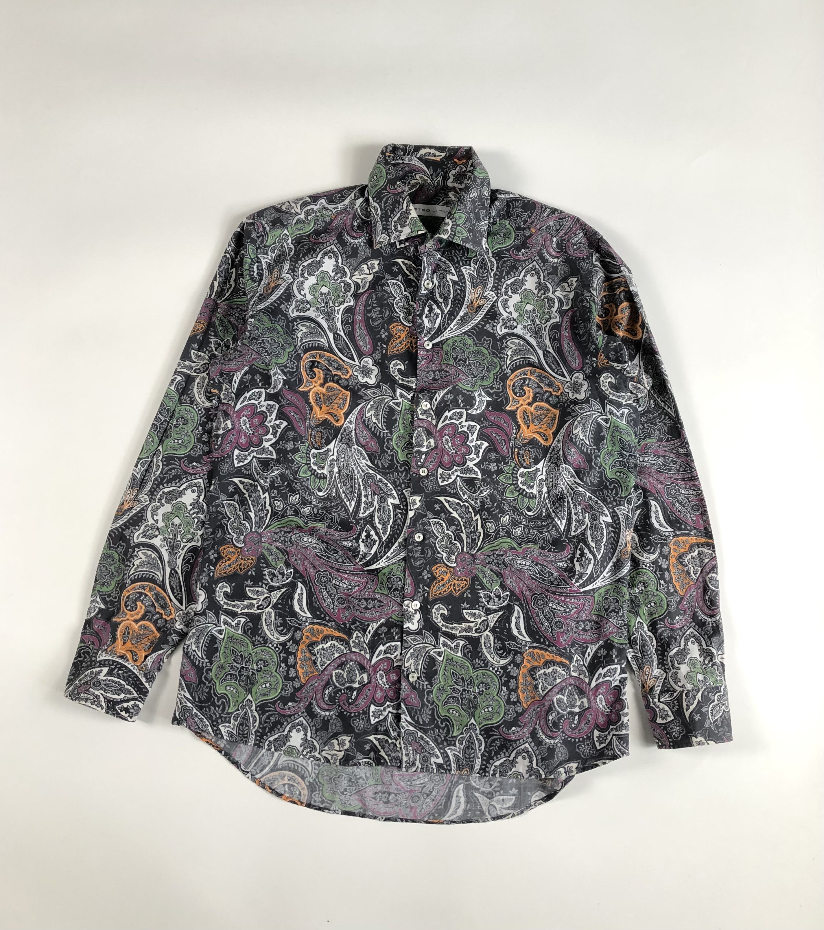 Etro Etro Multicolor Paisley Print Cotton Shirt Size US L / EU 52-54 / 3 - 7 Thumbnail