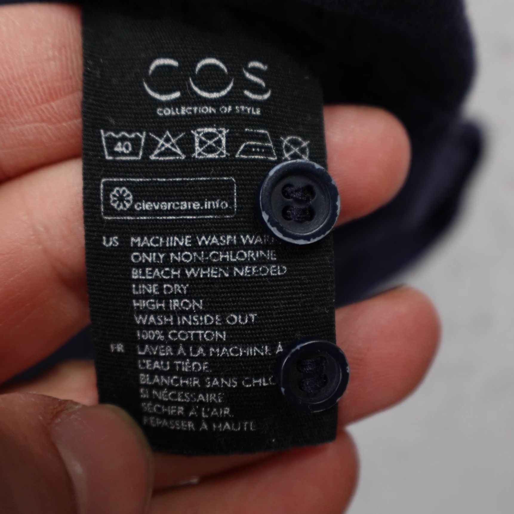 Cos COS Shirt Mens Small Navy Blue Longline Button Front Casual Collection Of Style Size US S / EU 44-46 / 1 - 4 Thumbnail