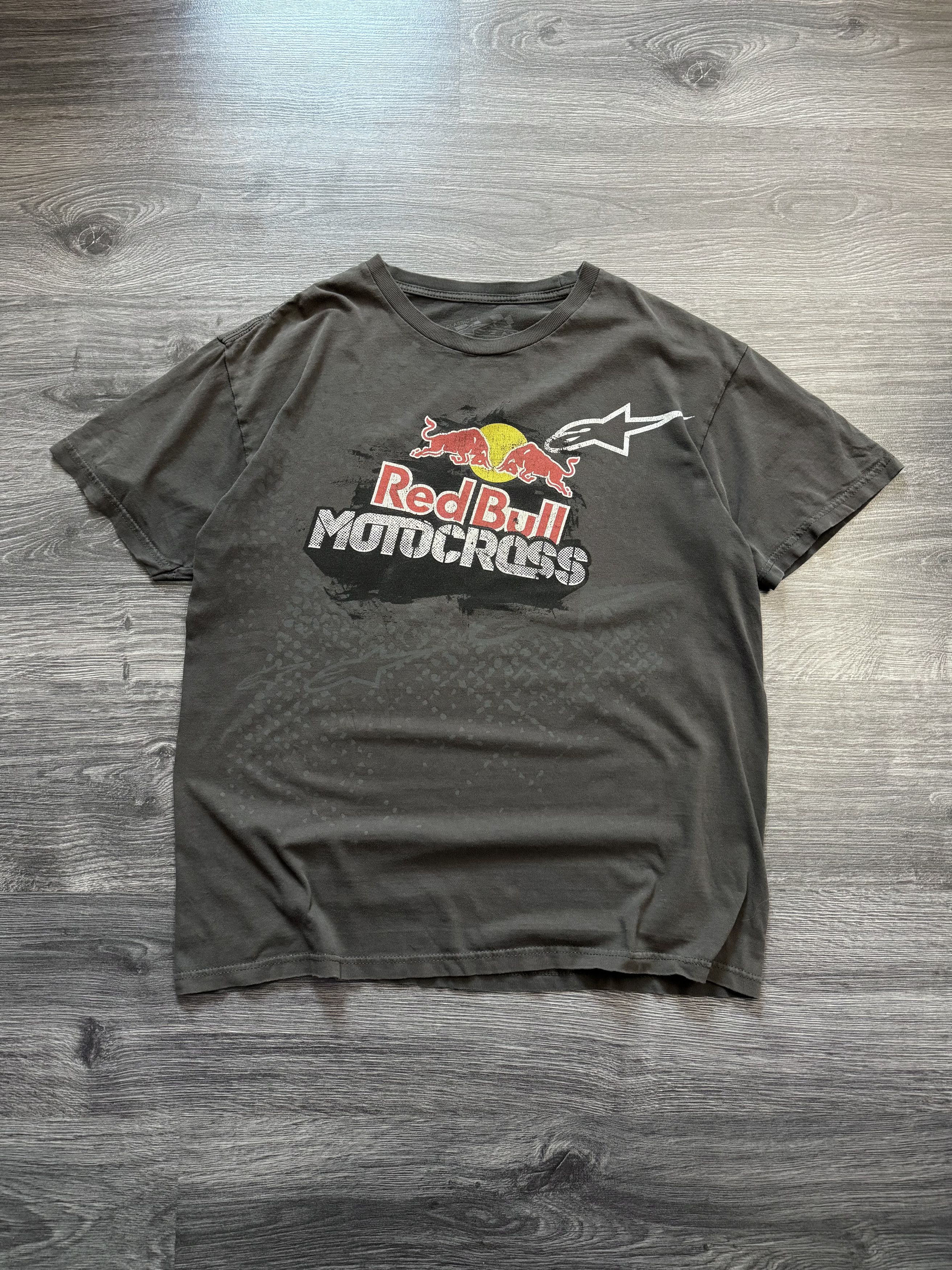 Alpinestars Vintage Alpinestars Motocross Red Bull tee affliction style Size US L / EU 52-54 / 3 - 1 Thumbnail