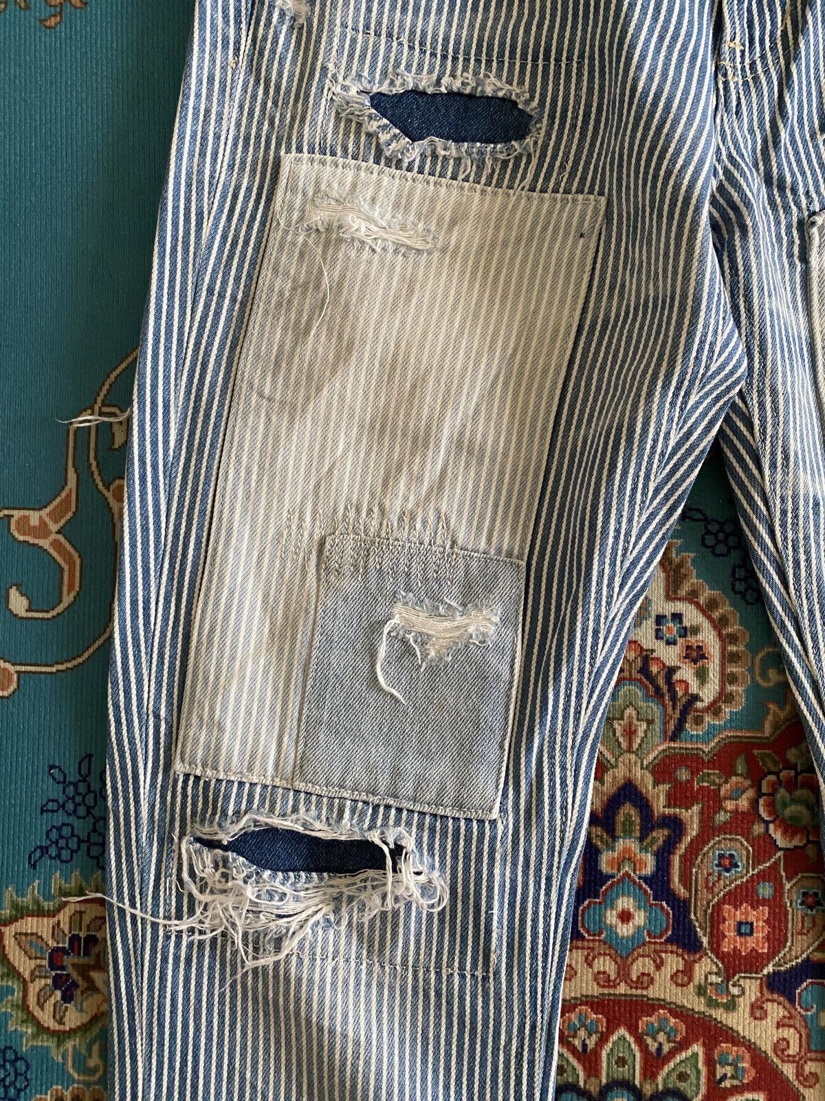 Japanese Brand Japanese Brand Rodeo Crowns DistressedPatchwork Design Denim Size US 30 / EU 46 - 7 Thumbnail