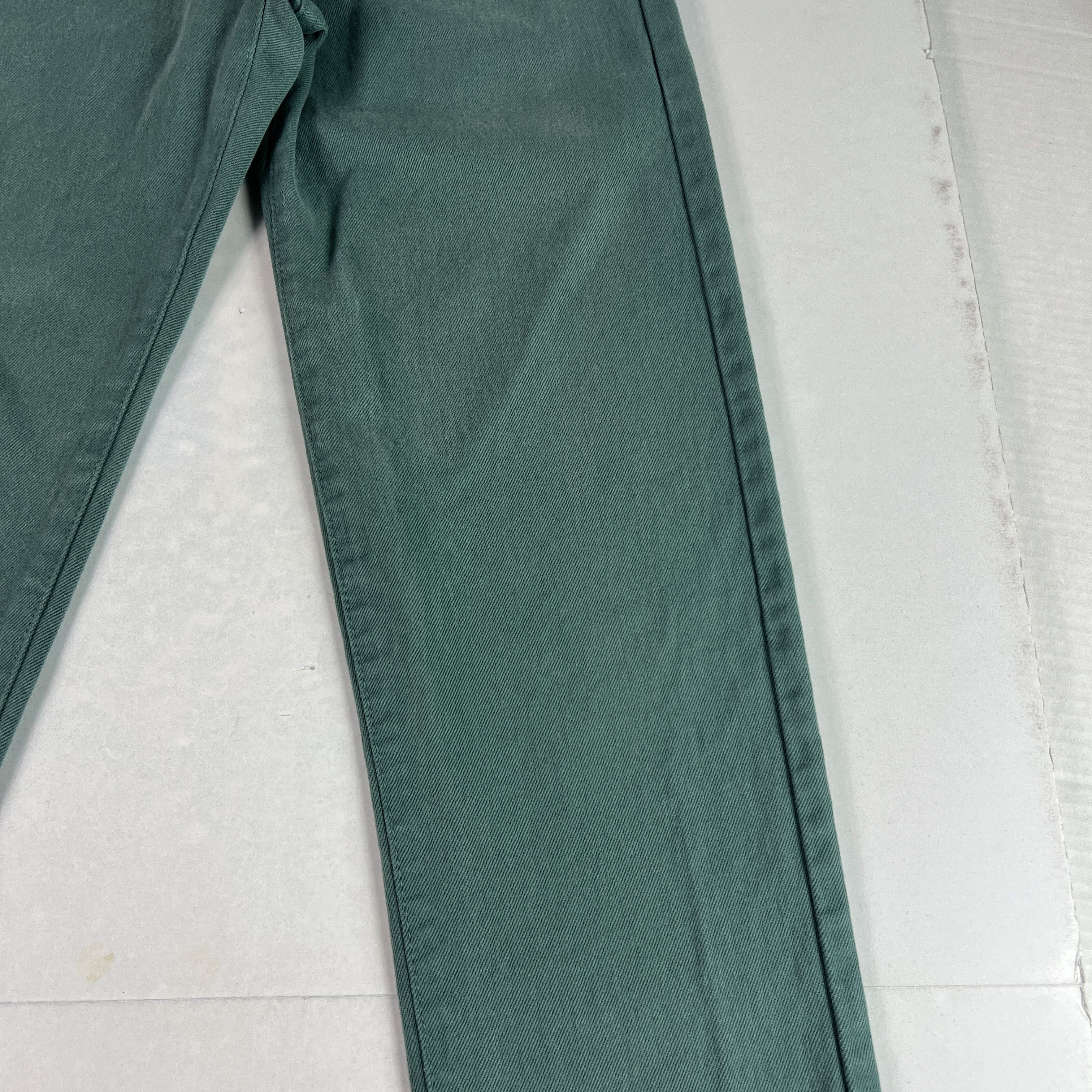 Calvin Klein VTG Calvin Klein Jean's Straight Green Faded Denim USA Made Size 26" / US 2 / IT 38 - 3 Thumbnail